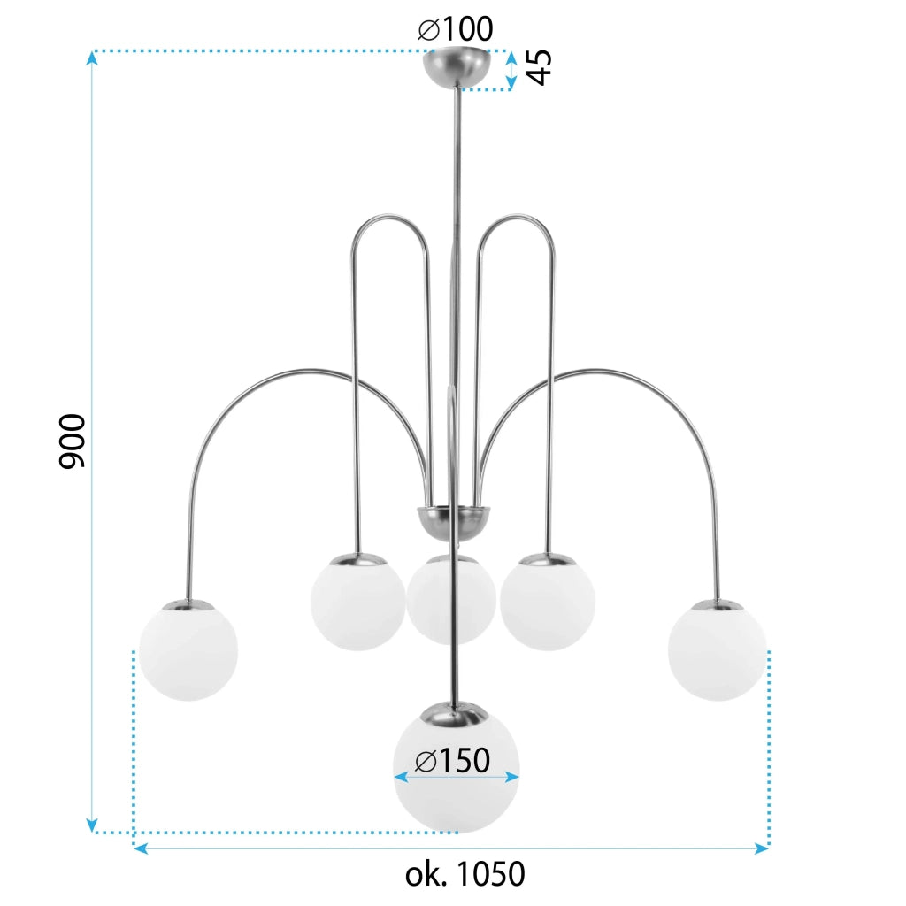 Lampada Da Soffitto Gold APP1584-6CP