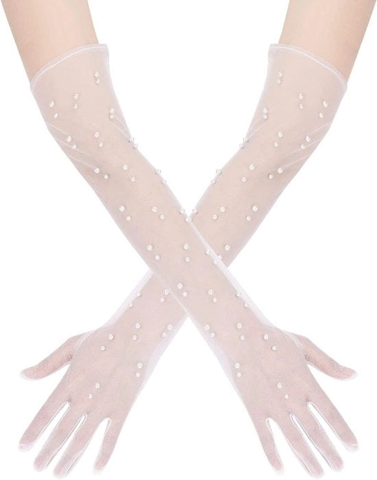 Manicure per sposa - Maniche lunghe eleganti per sposa - Adatte per ragazze donne