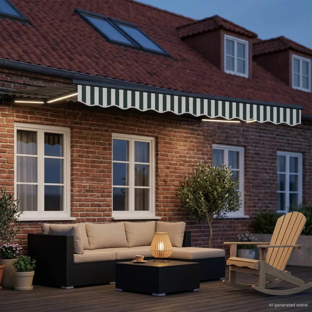 Cornice per Tenda Manuale con LED 3 x 2,5 m 3420818