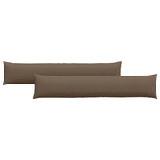Cuscini da Divano 2 pz | Cuscini per sedie Marrone 200 x 40 cm Tessuto