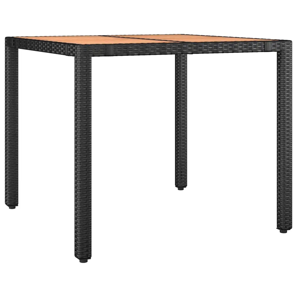 Set Bistrò da Giardino 5 pz con Cuscini in Polyrattan Nero 3276976