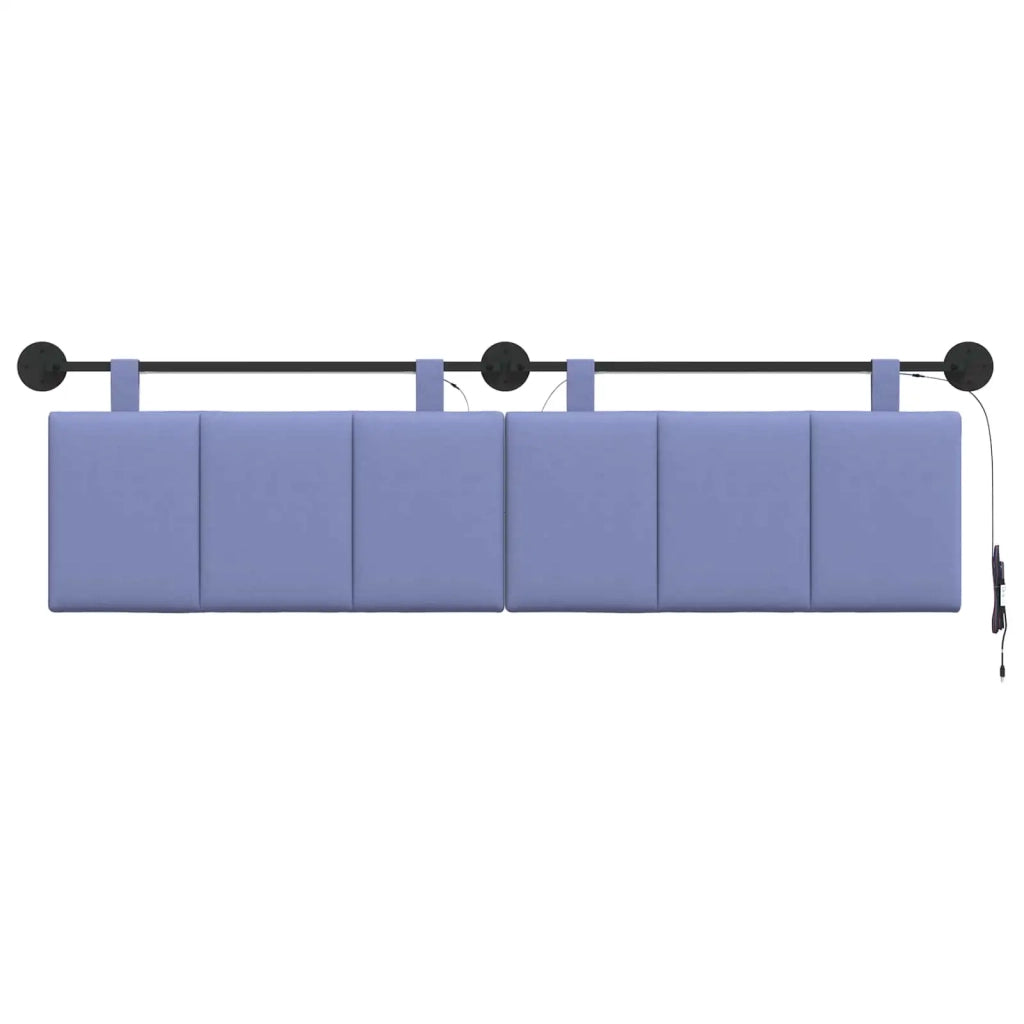 Testiera sospesa Con luce LED Blu jeans Tessuto 3424813