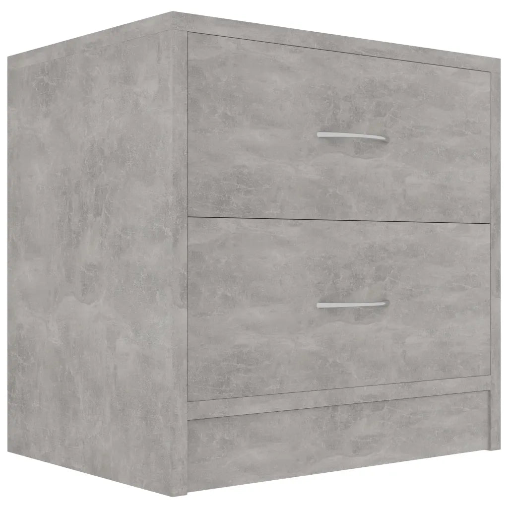 Comodino-Tavolino da notte Grigio Cemento 40x30x40 cm in Legno Multistrato 591924