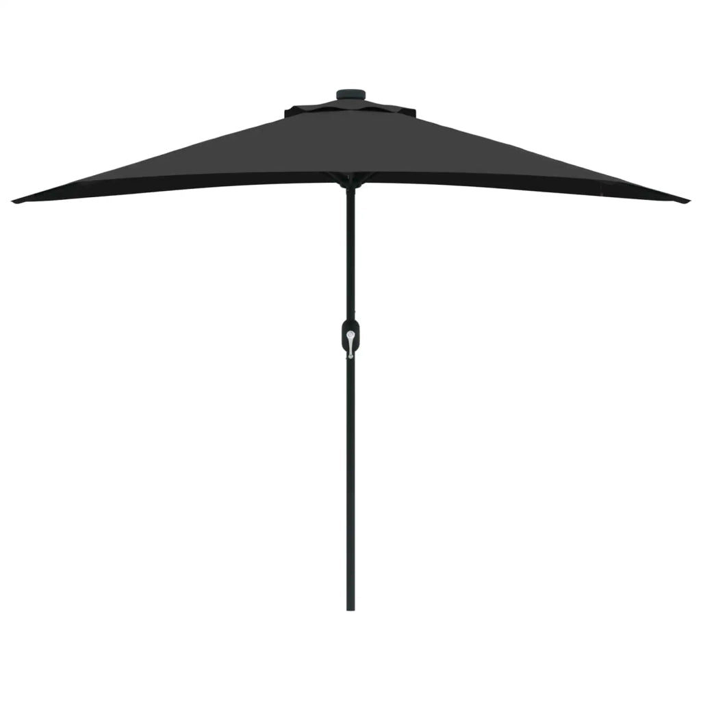 Ombrello | Parasol da giardino Nero 294 x 150 x 224 cm
