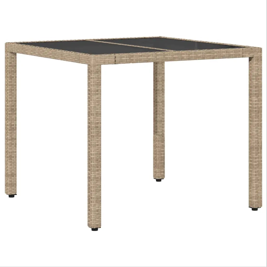 Set da Pranzo per Giardino 5 pz | Set Salotto da Giardino Beige polyrattan