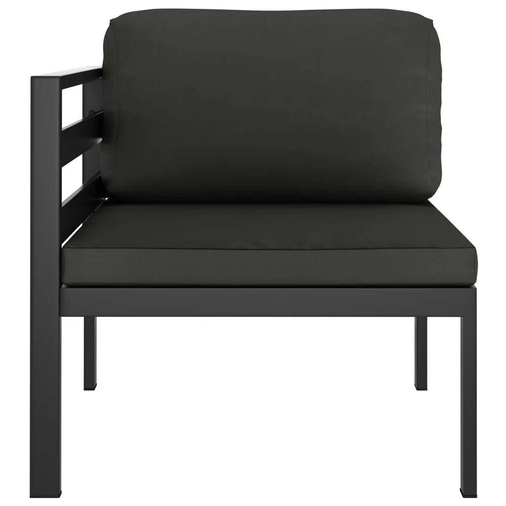 Set Divani da Giardino 6 pz con Cuscini in Alluminio Antracite 3107800