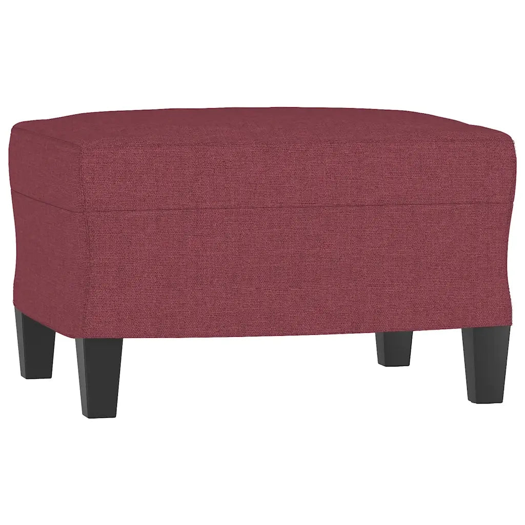 Set di Divani 3 pz con Cuscini Rosso Vino in Tessuto 3201832