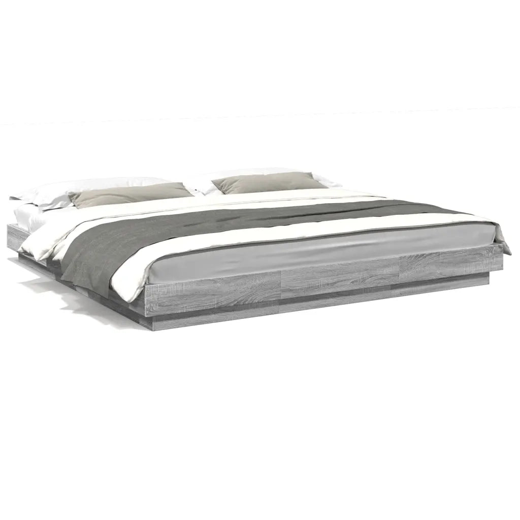 Giroletto-Struttura Letto Grigio Sonoma 180x200 cm in Legno Multistrato 101313