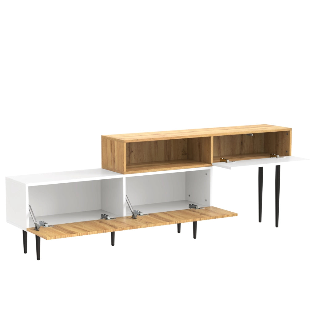 Mobile TV moderno - Zephmum- Lunghezza regolabile design modulare 2 parti