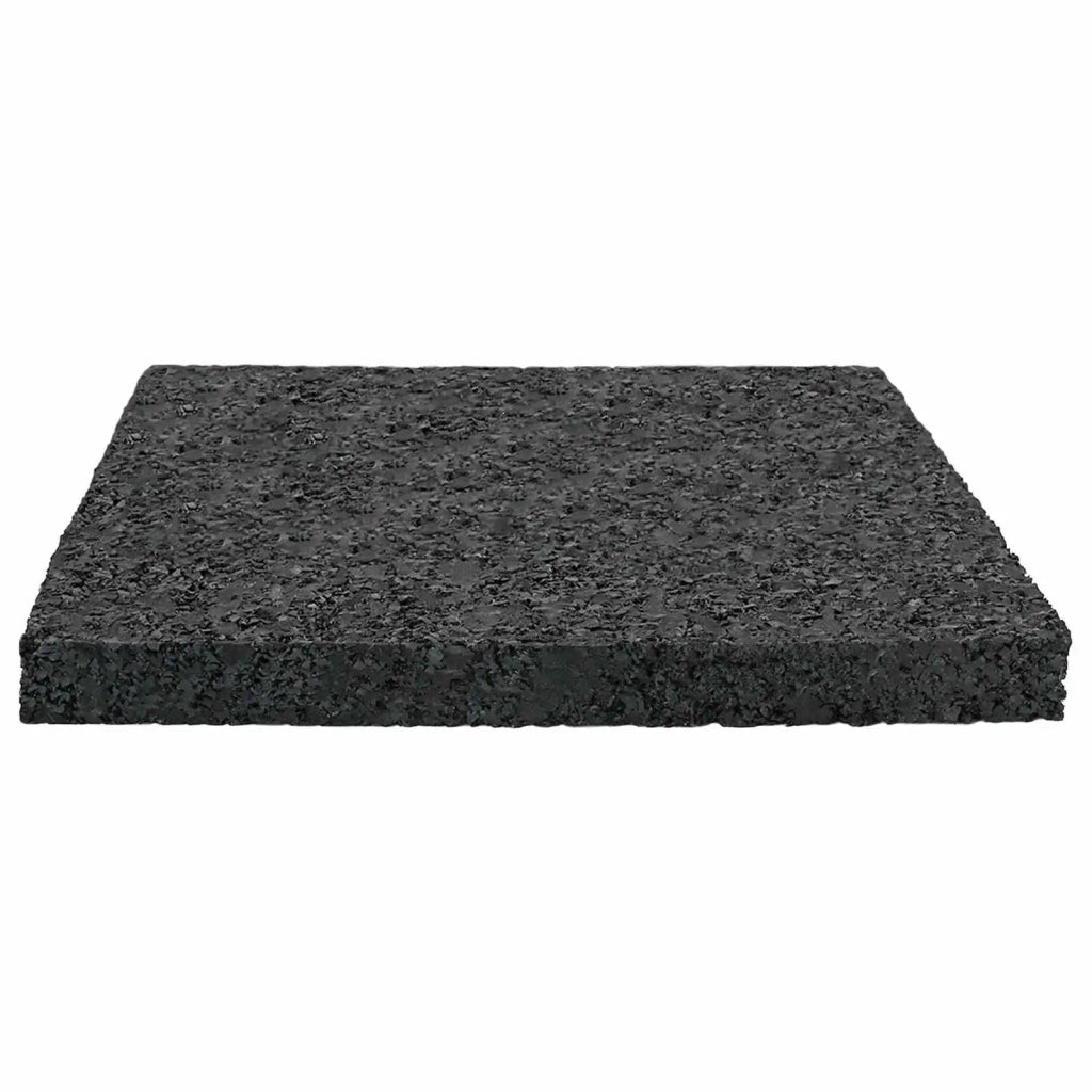 Pad per patio in granuli di gomma Nero 9 x 9 x 0,8 cm Gomma 42027232