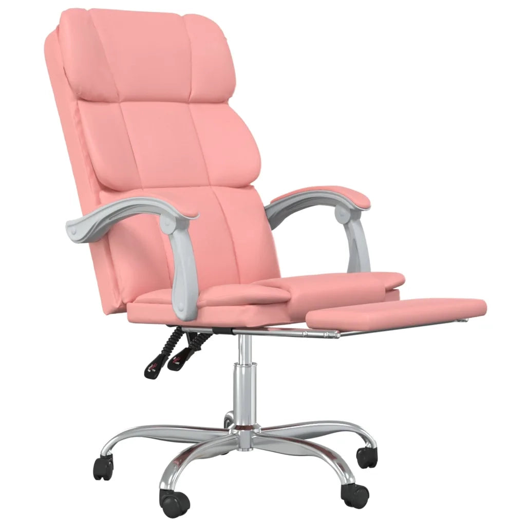 Poltrona da Ufficio Reclinabile Rosa in Similpelle 349633