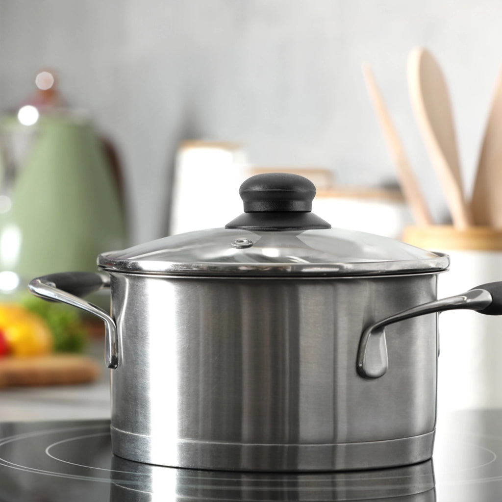 Coperchio in vetro KADAX da 28 cm, universale, resistente al calore, per pentole e padelle.