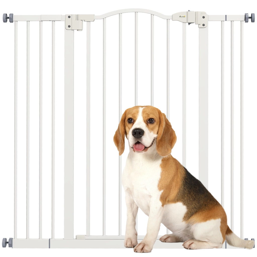 Cancello per cani estensibile 74-100 cm ¨C zephmum ¨C bianco