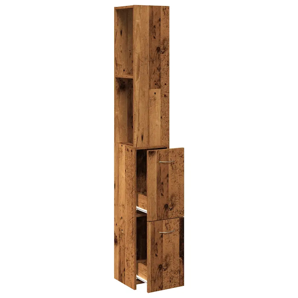 Mobile da Bagno | Armadio da bagno Legno Antico 25x25x170 cm in Truciolato
