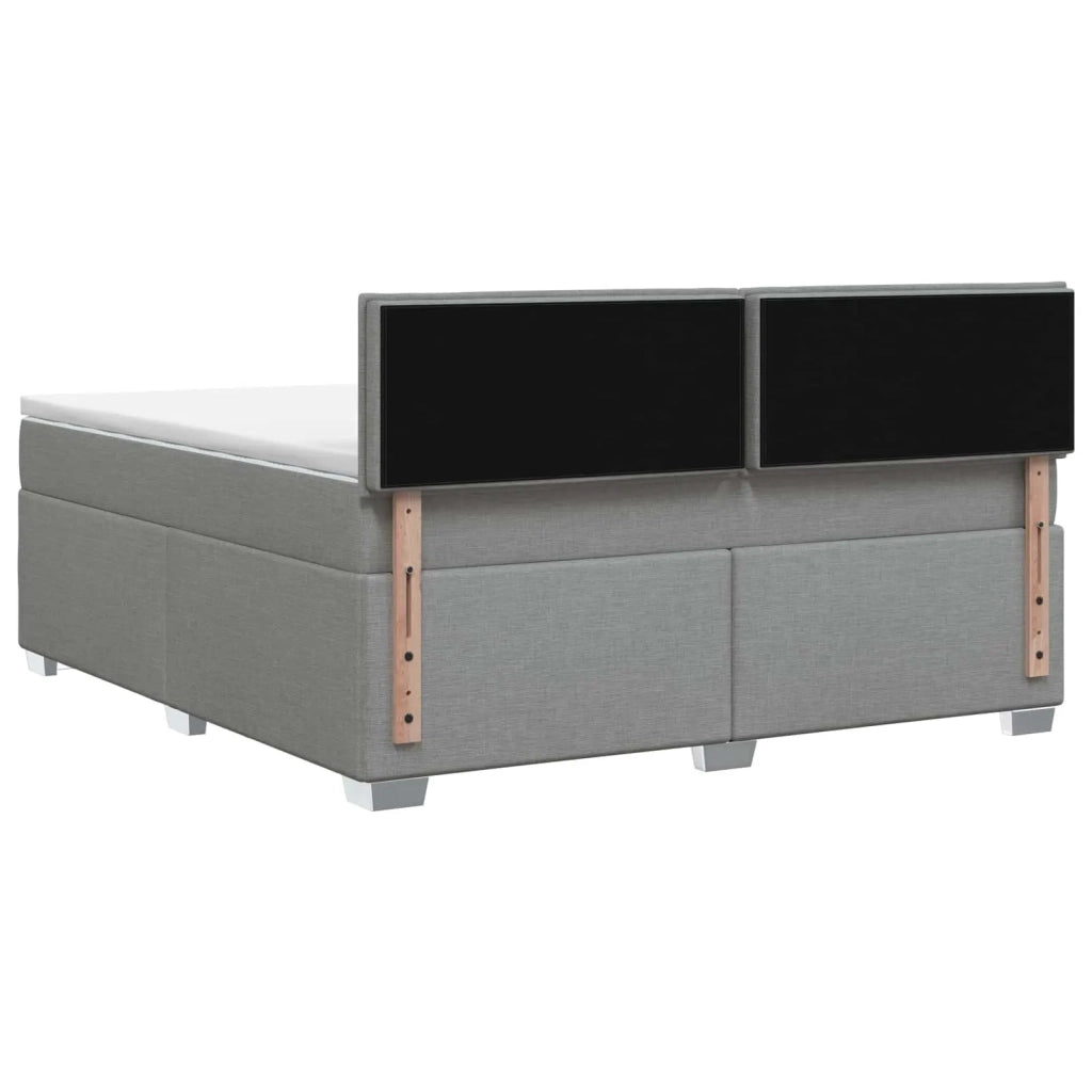 Letto con Box Spring, Materasso e LED Grigio Chiaro Tessuto 3451931