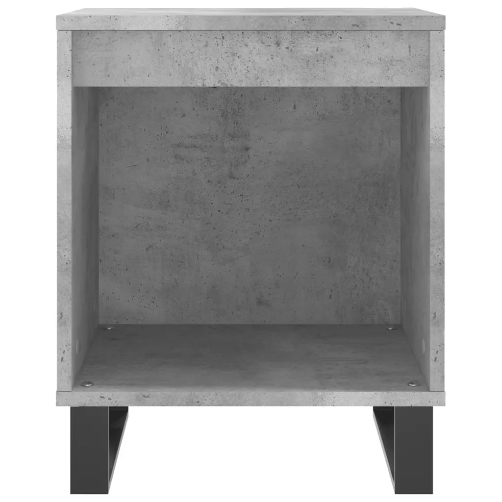 Comodini 2pz-Set di 2 Tavolino da notte Grigio Cemento 40x35x50 cm in Legno Multistrato 620477