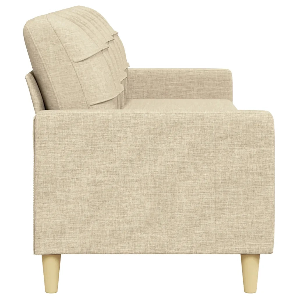 Divano a 3 Posti-Sofa 3 Posti Crema 210 cm in Tessuto