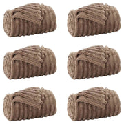Coperte da Pile 6 pz Cammello 150 x 130 cm Panno