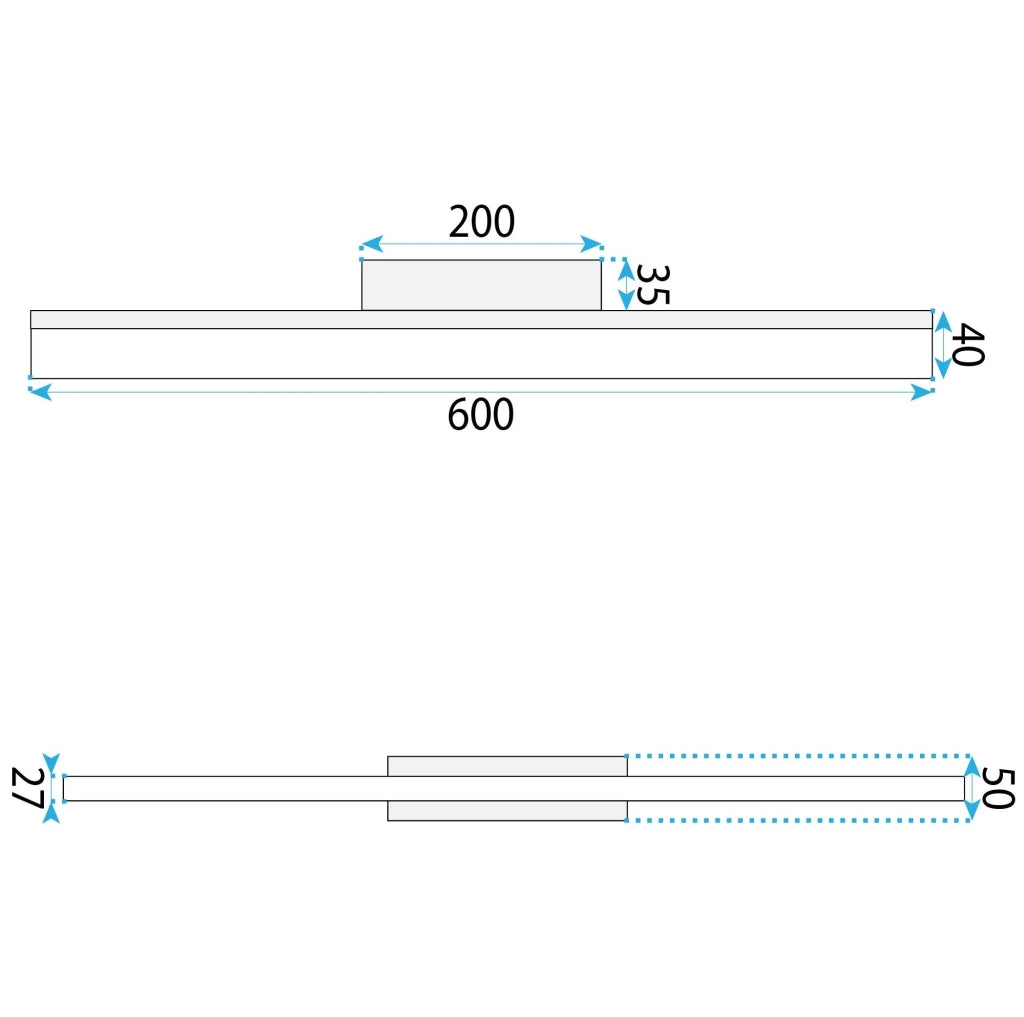 Lampada Da Parete Led 60cm APP1849-1W Gold