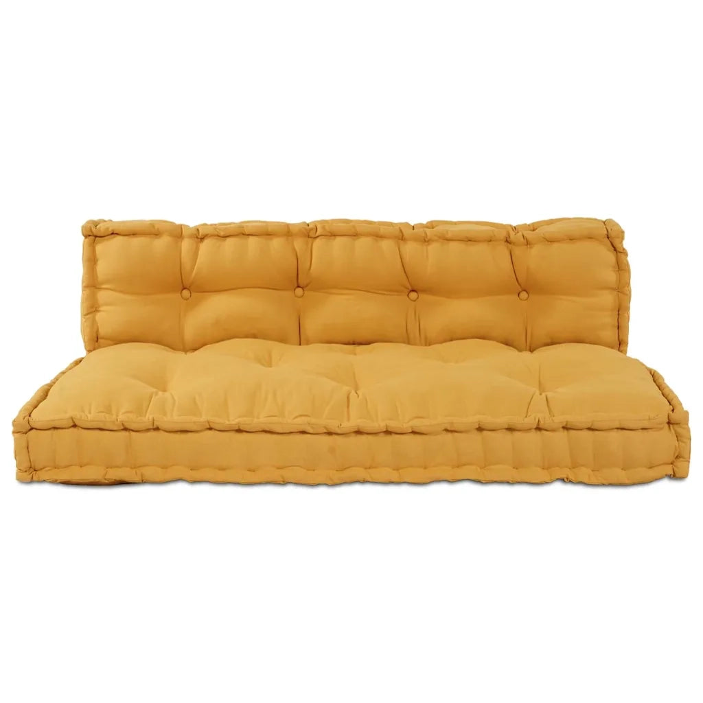 Cuscino per Divano Pallet 2 pcs Giallo 120 x 80 x 38 cm Tessuto 4019093