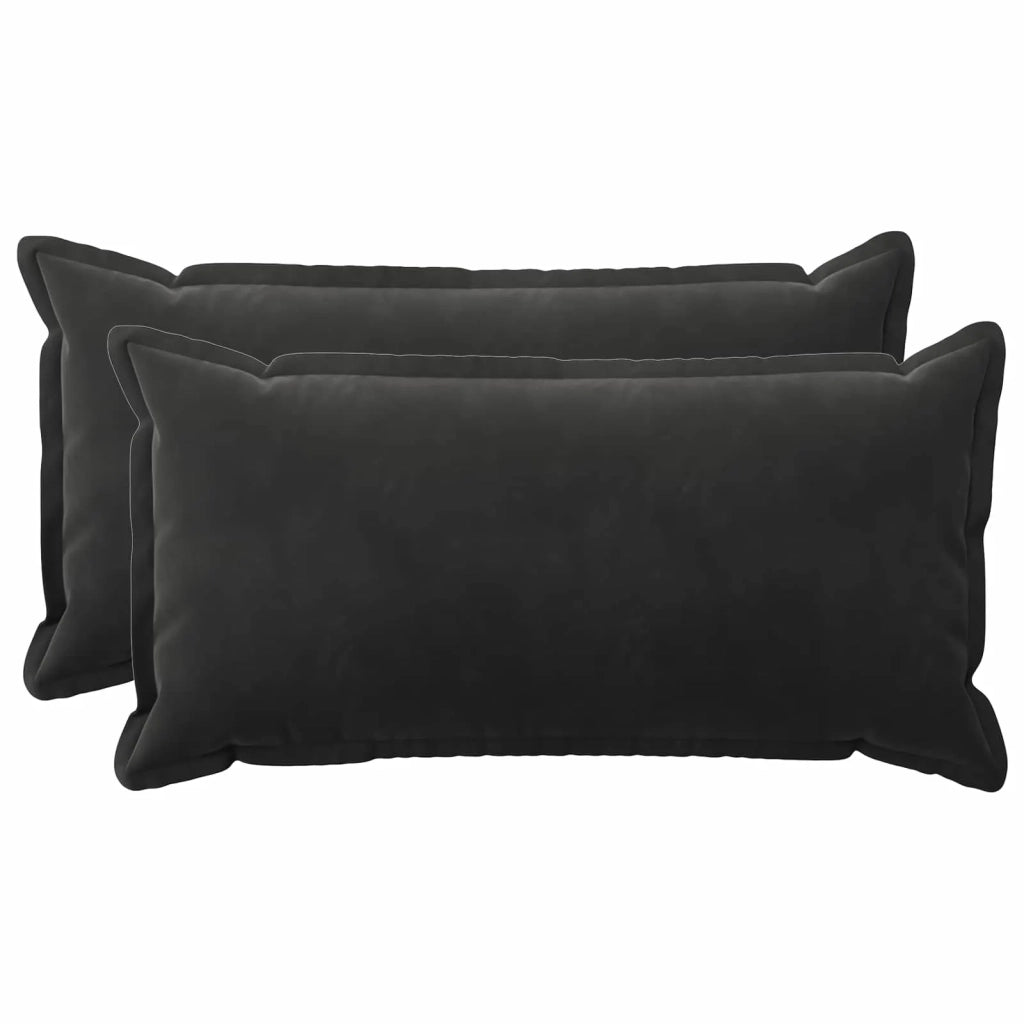 Cuscino con cuscino HOUTEN 2 pz Nero Velluto 933538