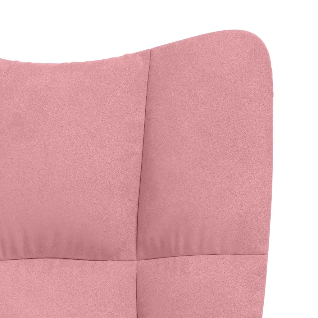 Poltrona | Sedia Relax Rosa in Velluto