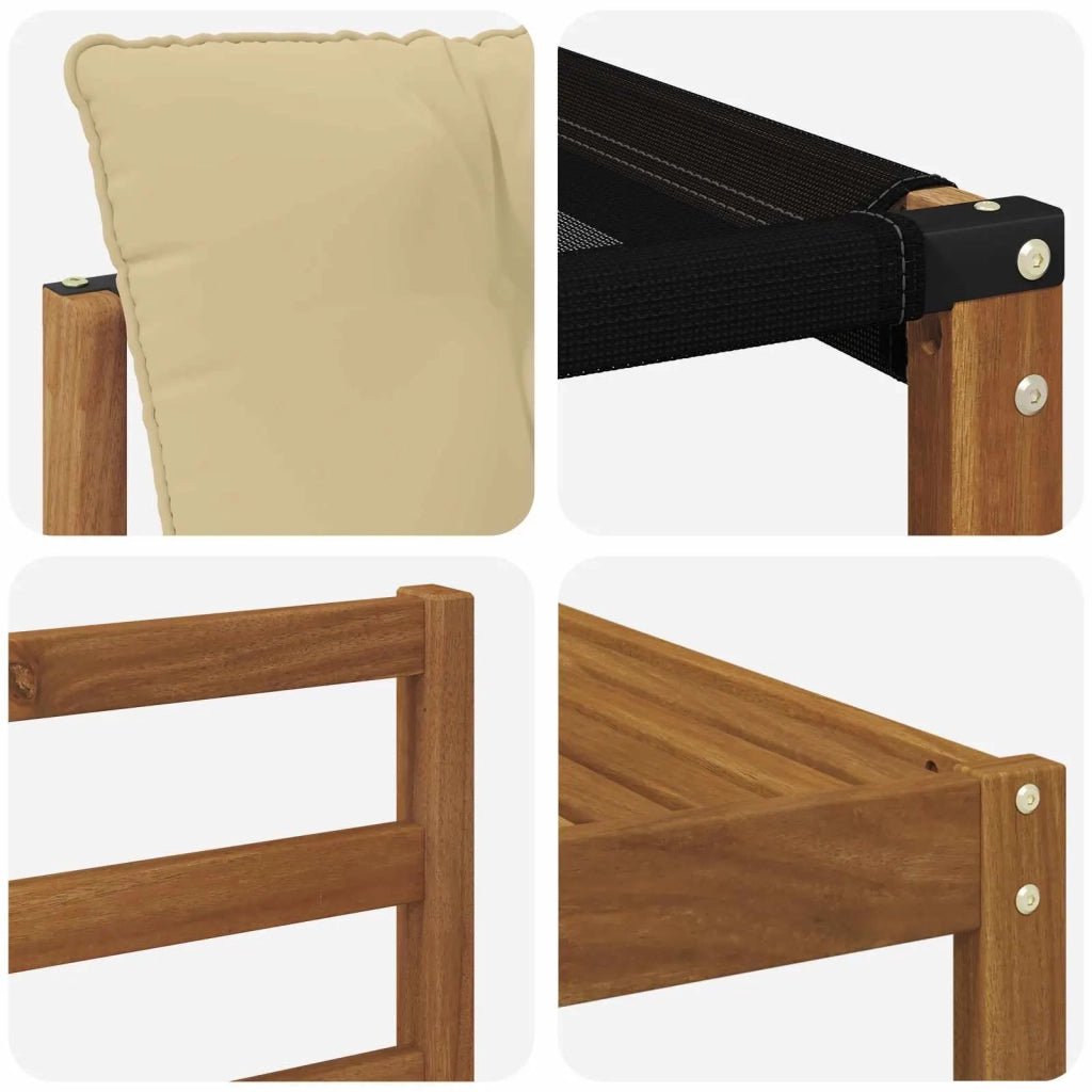 Set di divani da esterno con cuscino 6 pcs Naturale e Beige 3369184
