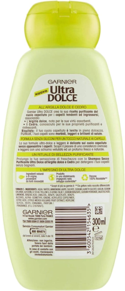 GARNIER SHAMPOO PURIFICANTE DA 300 ML ARGILLA DOLCE E CEDRO CAPELLI GRASSI