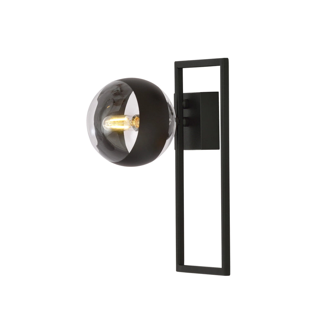 Plafoniera Emibig Imago 1 luce E14 nera trasparente