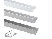 PROFILO ANGOLI DIVERSI IN ALLUMINIO- - mm.20x10 mt.2 argento - 10 pezzi
