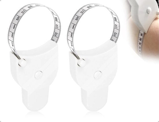 Meetlint 2 Metri - Ergonomico Ripiegabile - Drukknop - Per Fitness/Naia - Doppio - Materiale PVC - Meetlat