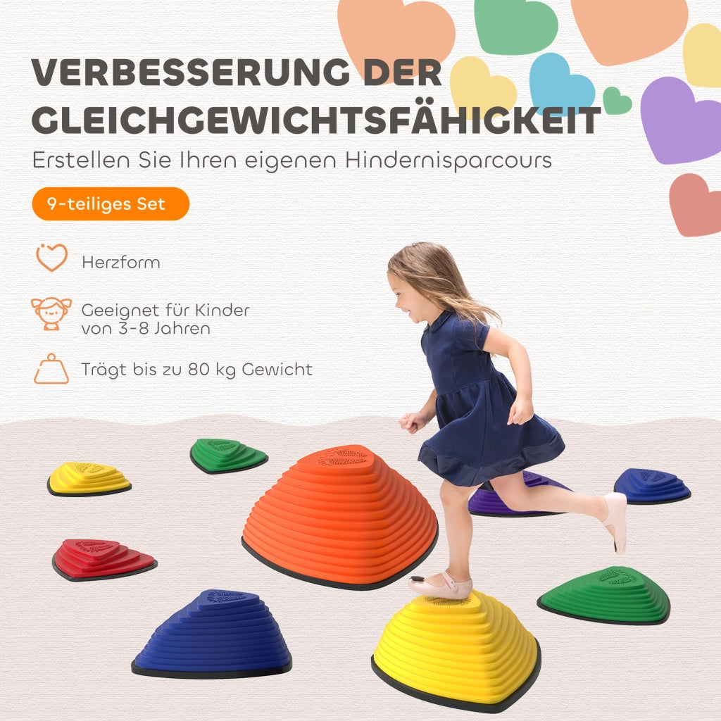 Set Trittsteine Pieghevoli Stapelbar ¨C Zephmum ¨C Bunt 9 Pezzi