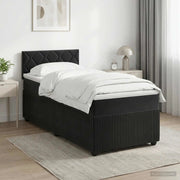 Letto box spring con materasso Nero 80 x 200 cm Velluto 3451573