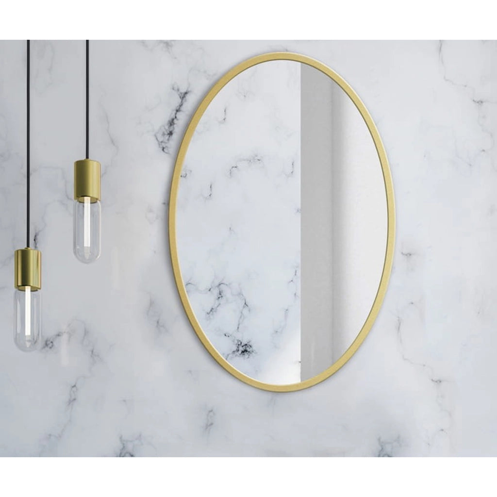 Specchio da parete rotondo con cornice dorata 40 cm