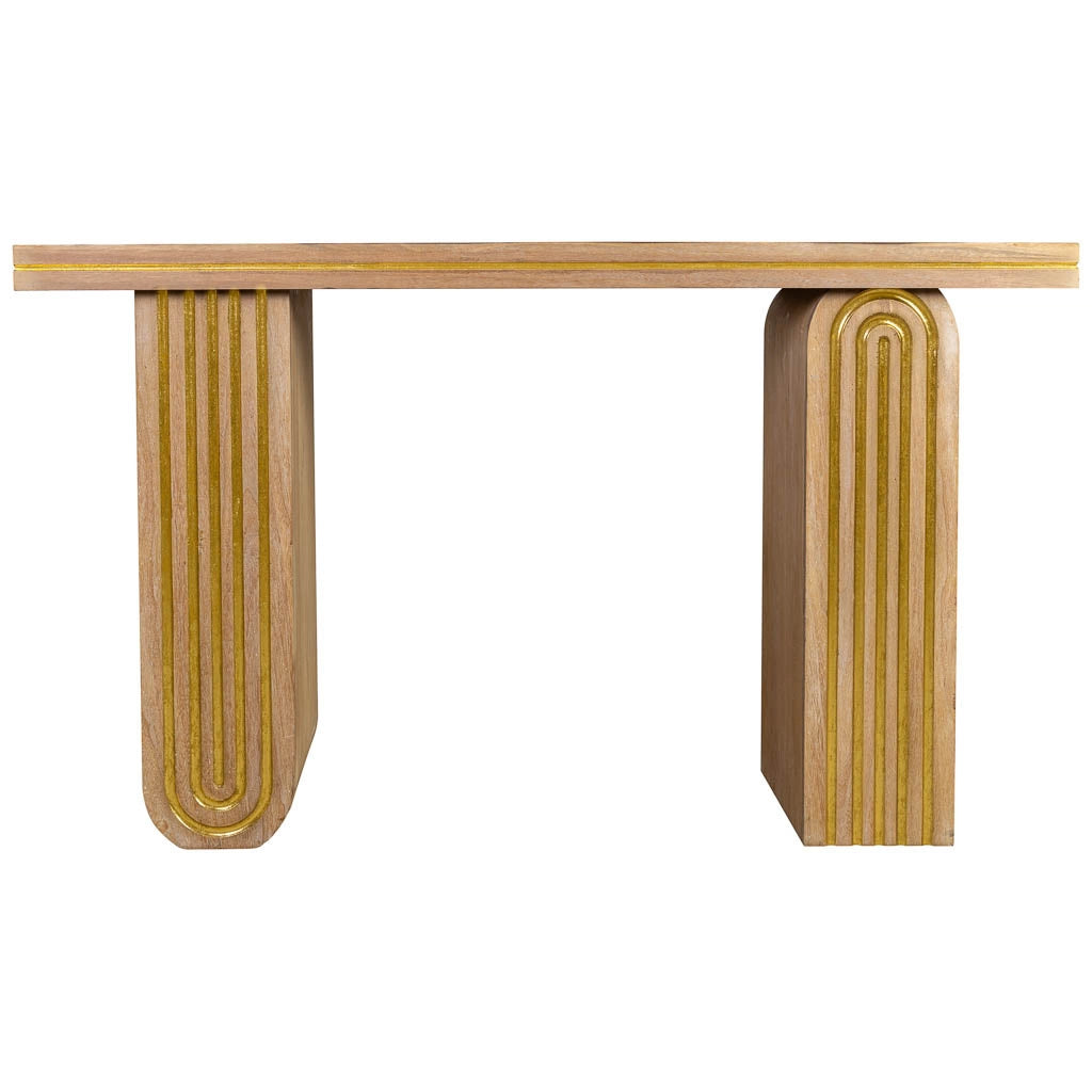 Mobile da ingresso in legno marrone 140.5x40x81.5