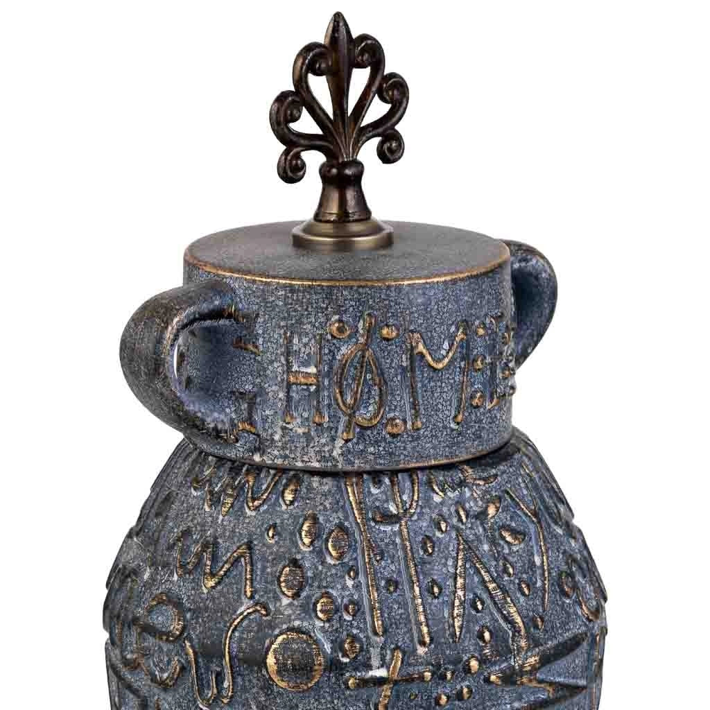 Vaso ceramica grigio, d17,5x40h cm