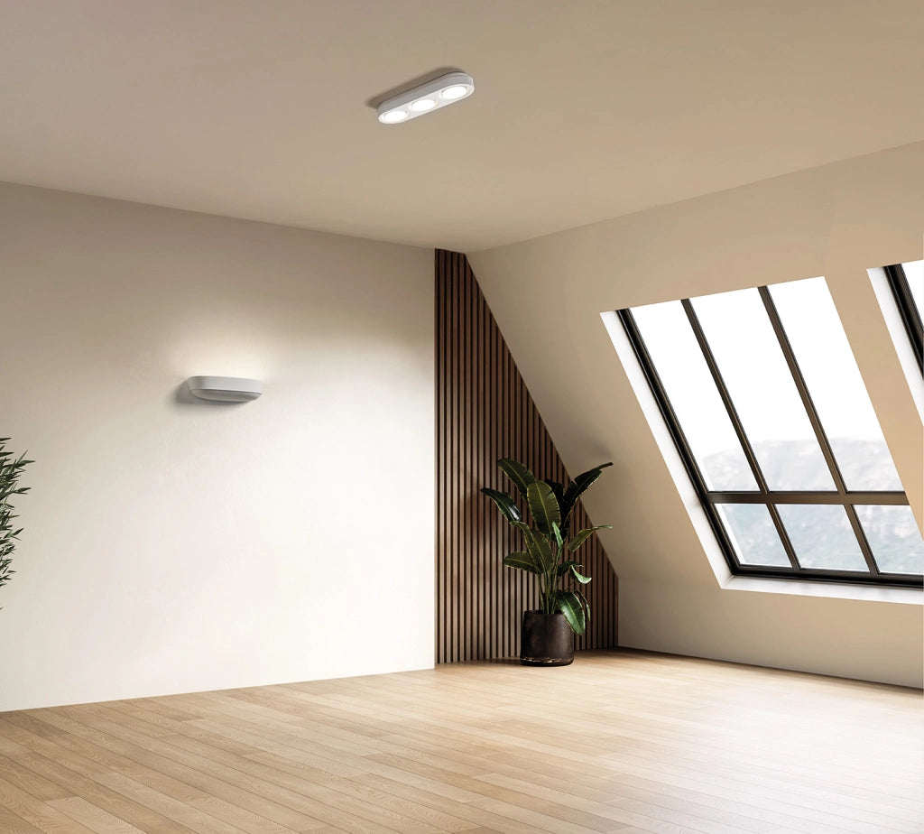 ELLADE Lampada da soffitto 3 luci attacco GX53 Bianco