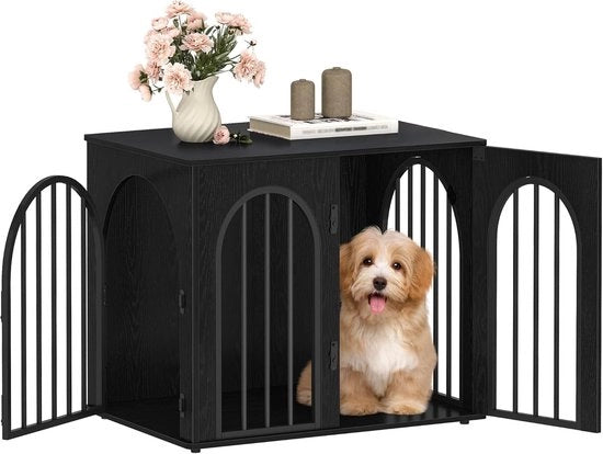 Banco per cani con 3 porte come tavolo supplementare