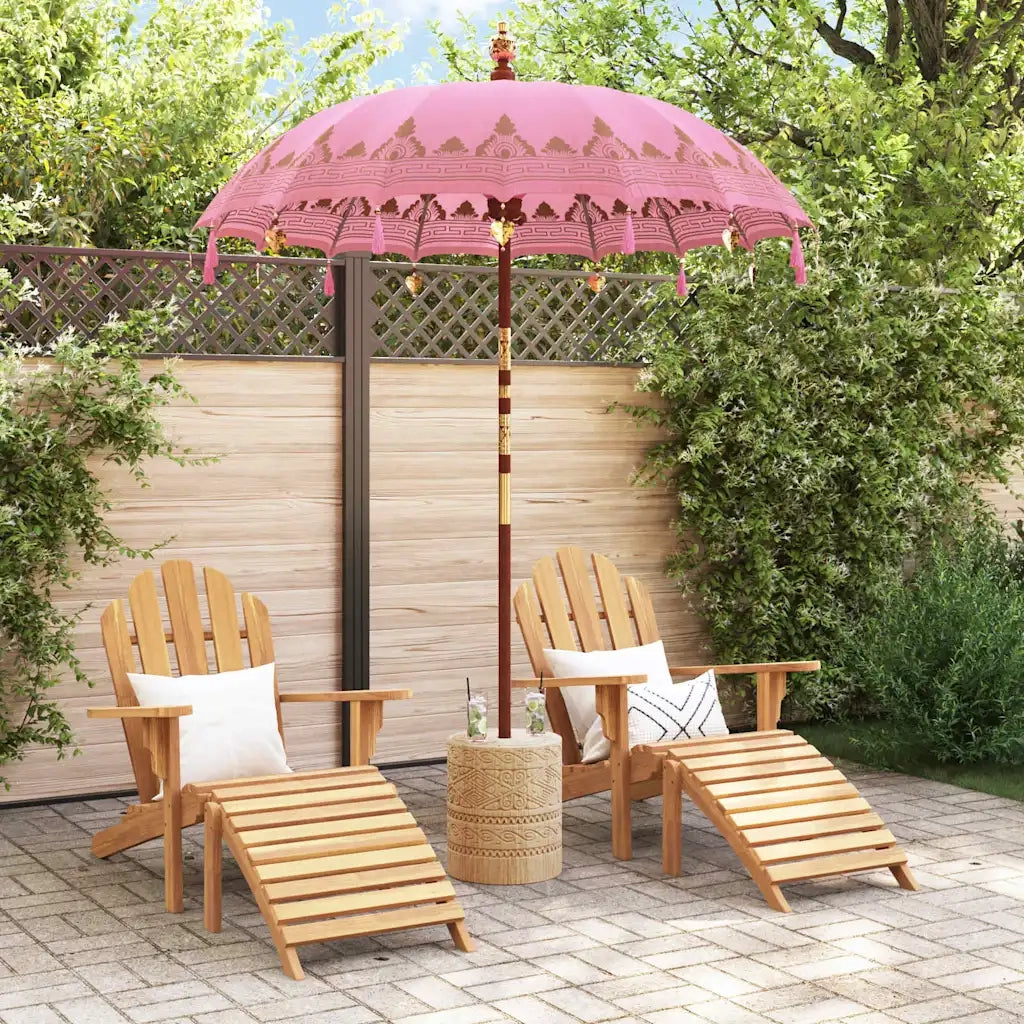 Parasol Balinese 260 Rosa 180-190 cm Cotone e legno massello 3356904