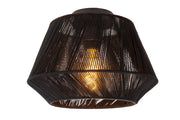 Plafoniera JESSICA nera in cotone 30cm E27 Lucide