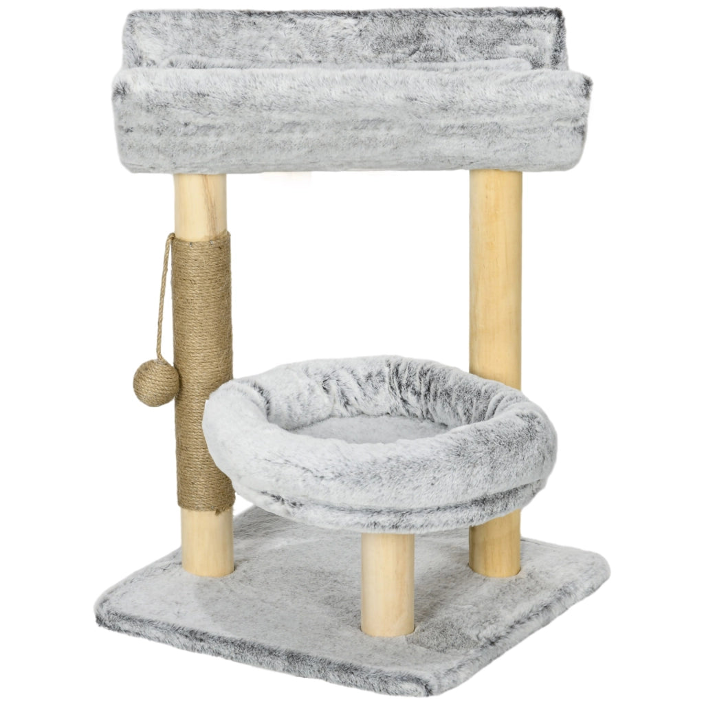 Libreria per gatti con tiragraffi e nicchie ¨C Minimal ¨C grigio 60 cm