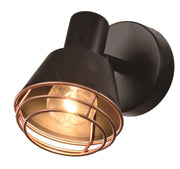 Applique da parete Candellux Neria nero rame 1xE14 40W