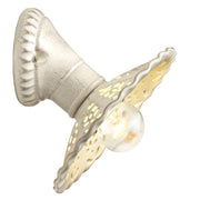 MERLETTO MATT Applique con Base Obliqua e Paralume Ceramica Anticata Ø21