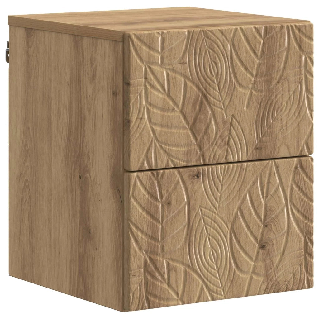 Mobiletto da notte a muro 2 pcs Rovere Artigianale 898824