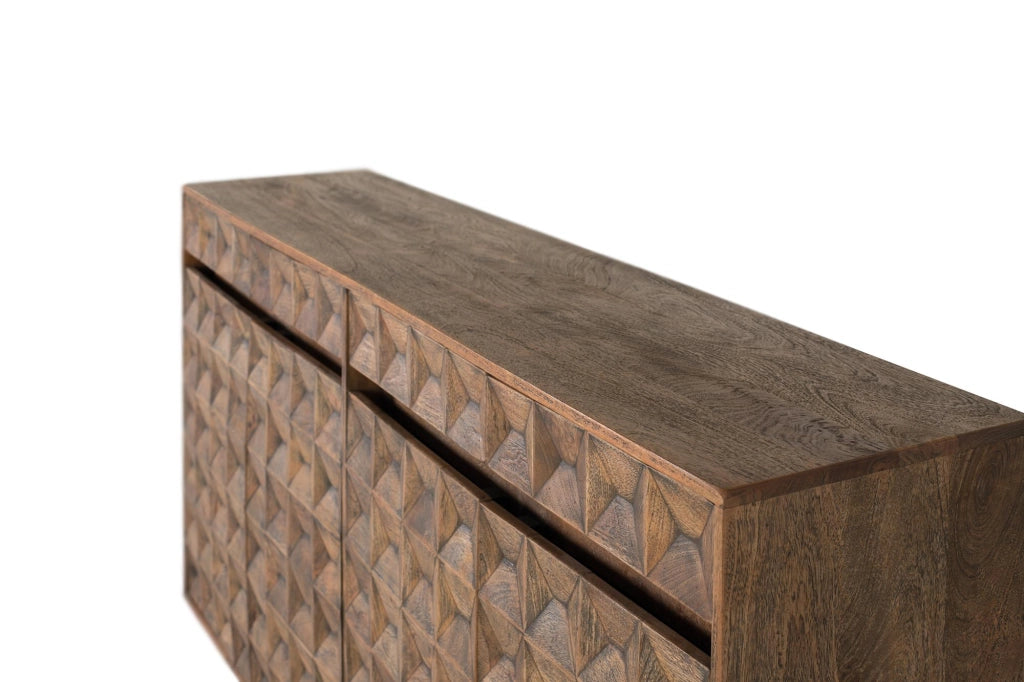 Credenza in legno di mango con finitura anticata