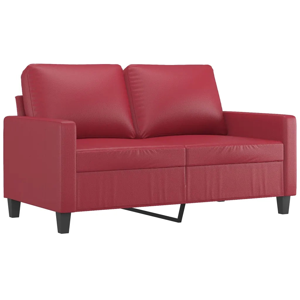Divano a 2 Posti-Sofa 2 Posti Rosso Vino 120 cm in Similpelle 190134