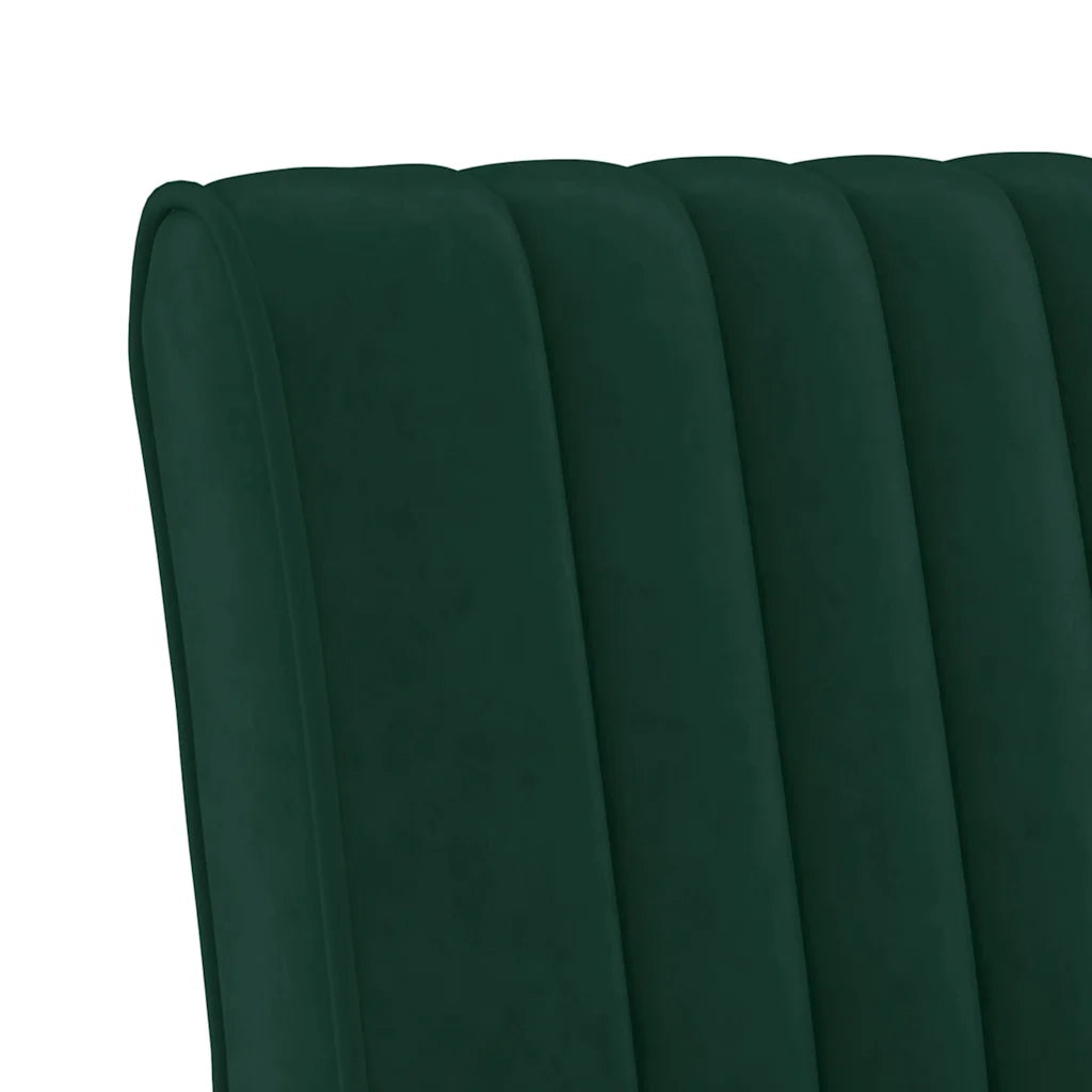 Poltrona | Sedia Pantofola Verde Scuro in Velluto