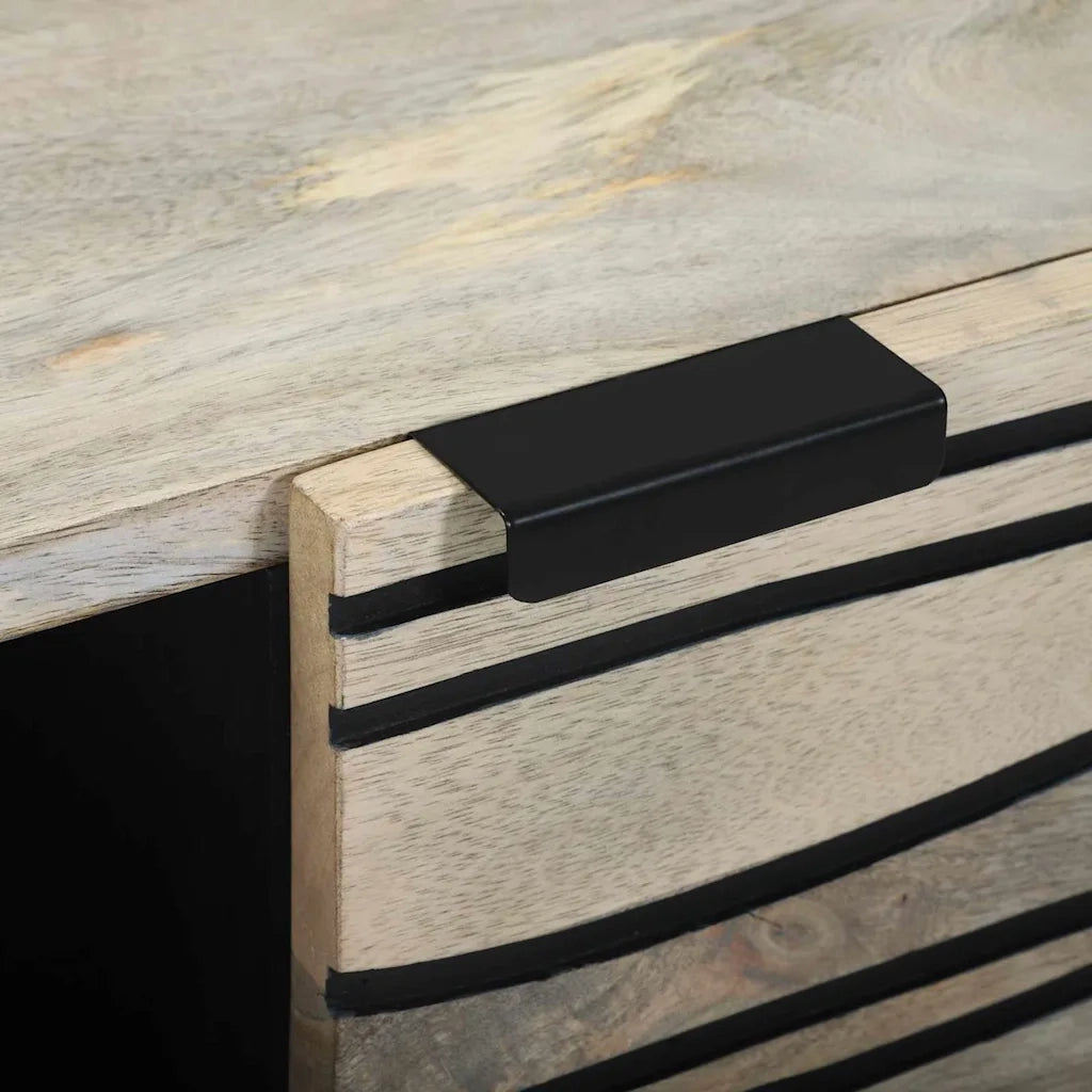 Credenza | Madia | Buffet da pranzo | Armadio da pranzo Bianco 80 x 33 x 75 cm legno massello di mango