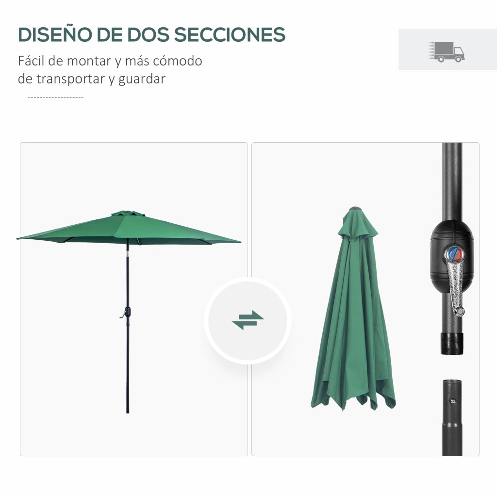 Ombrellone da giardino ¨C zephmum ¨C grigio 295x250 cm