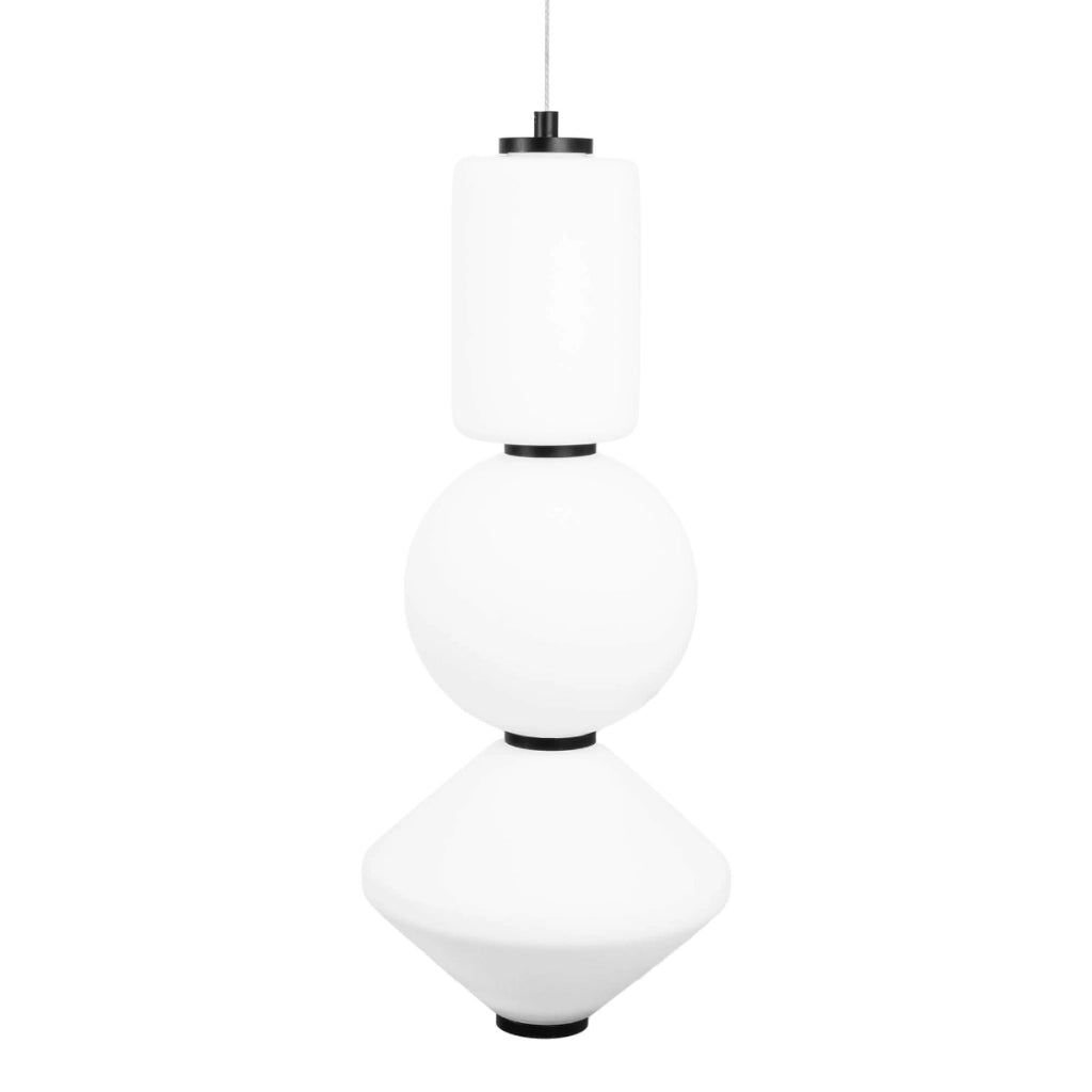 Lampada a sospensione Maxlight Akiko nera LED 16W 3 vetri